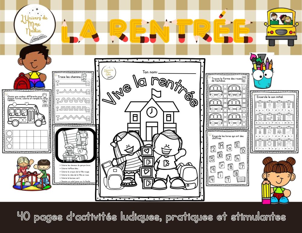 Cahier d'activités  ``Vive la rentrée``